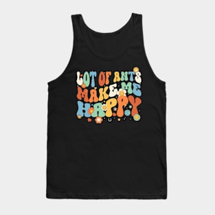 Ants Make Me Happy Groovy Retro Vintage Style Tank Top